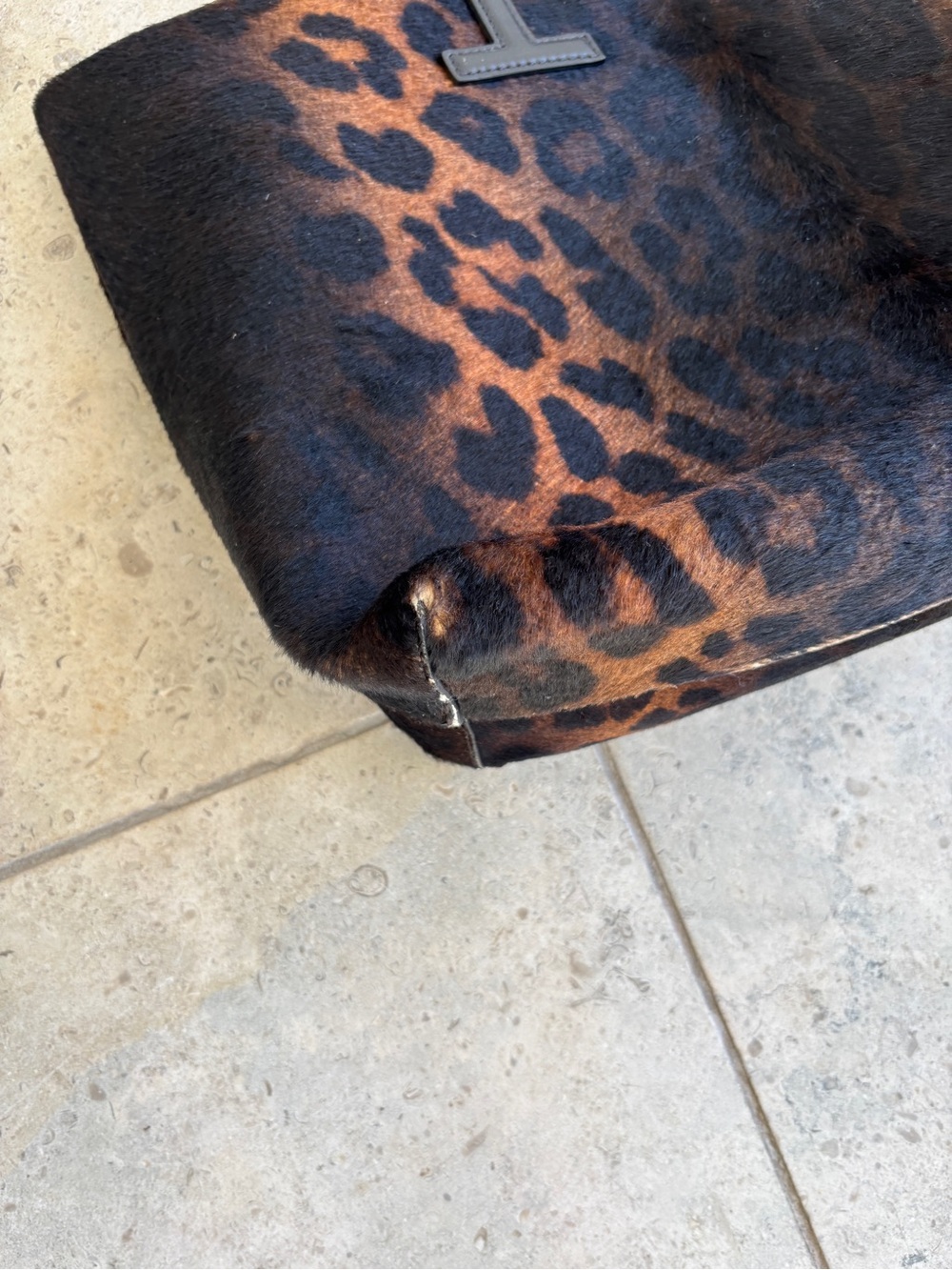 Tom Ford Leopard Print Tote - Brown and Black - Picture 8 of 13